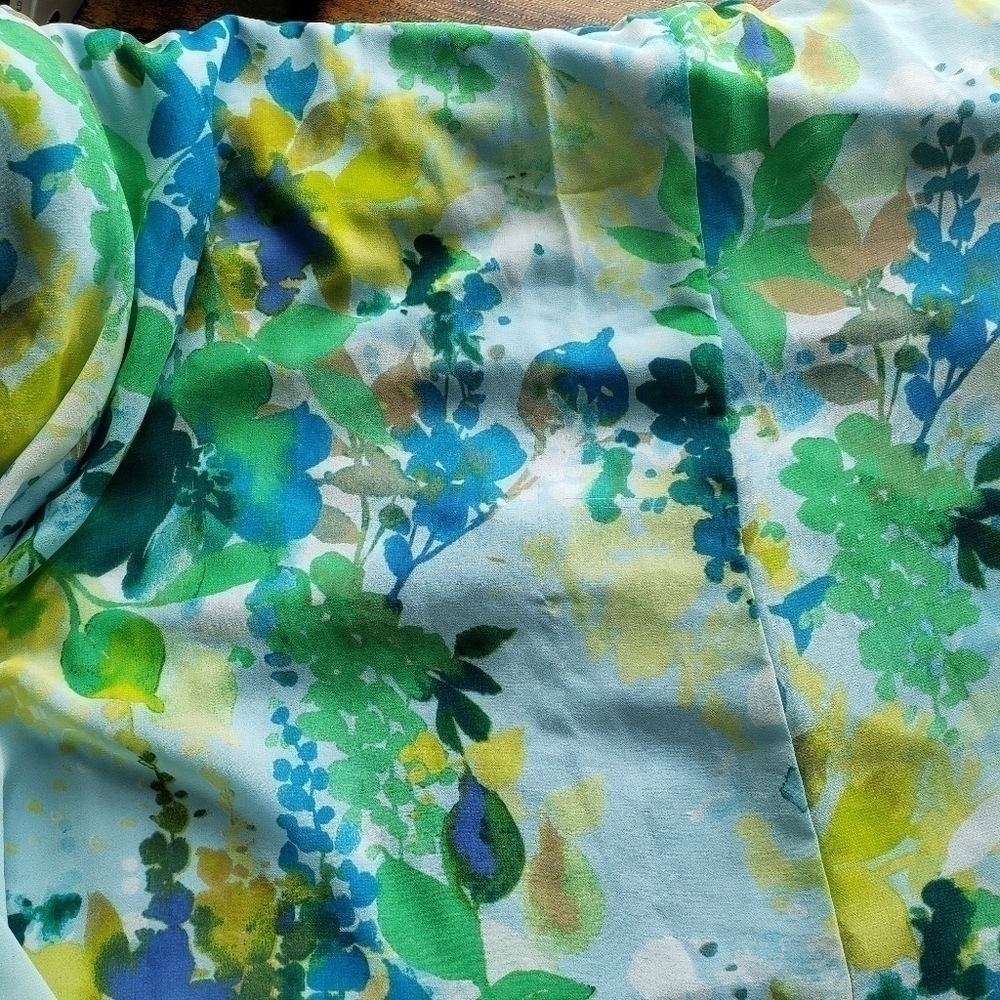 Lane Bryant blue fairycore floral v-neck midi dress - Picture 11 of 16